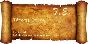 Tárczy Erika névjegykártya