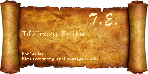 Tárczy Erika névjegykártya